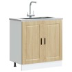 Mueble bajo fregadero Porto roble sonoma madera diseñada